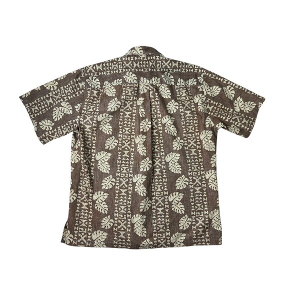 Cooke Street Honolulu Reverse Print Aloha Shirt  Size M  Brown Hawaiian Floral - Picture 2 of 8